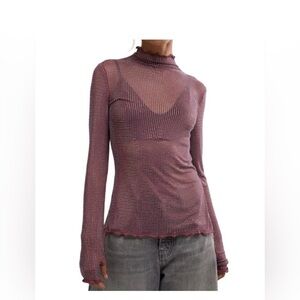 NWT Free People Dance All Night Crystal Top Misty Mauve Size XS